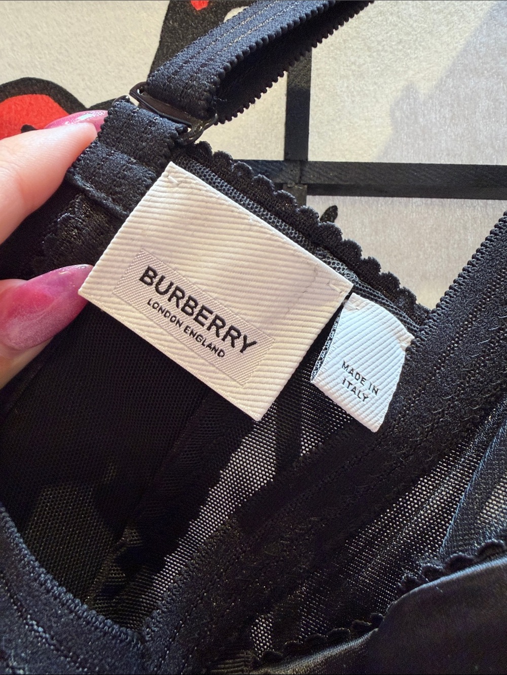 Burberry Black Satin Midi Dress with Structured Bust - Picture 2 of 5